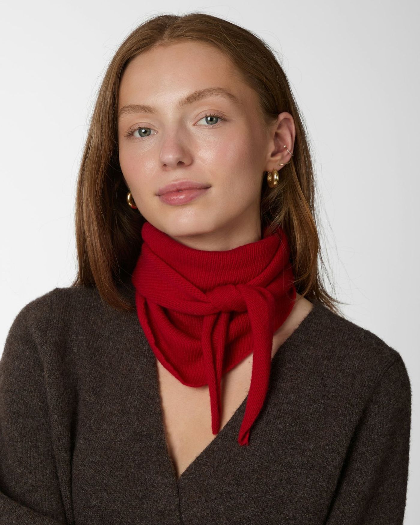 NEO NOIR Misty Knit Scarf Red | Lærke